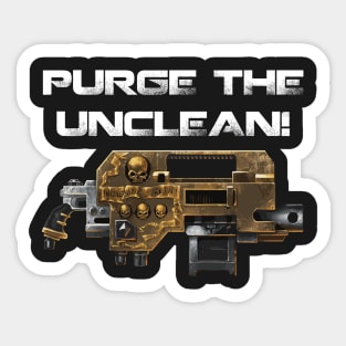 purge the unclean Sticker